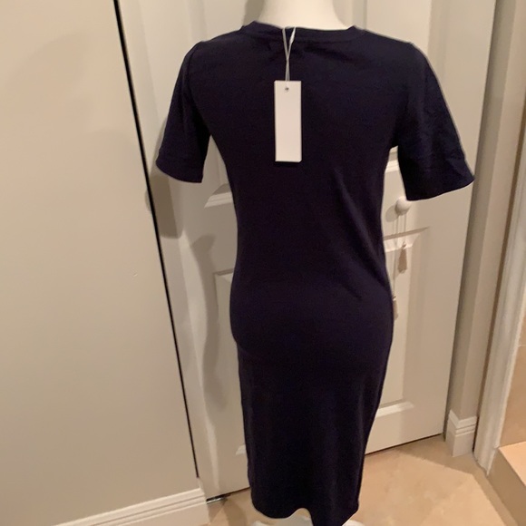 Adyson Parker Tie Waist Midi-Dress Size: XS Navy - Picture 5 of 7